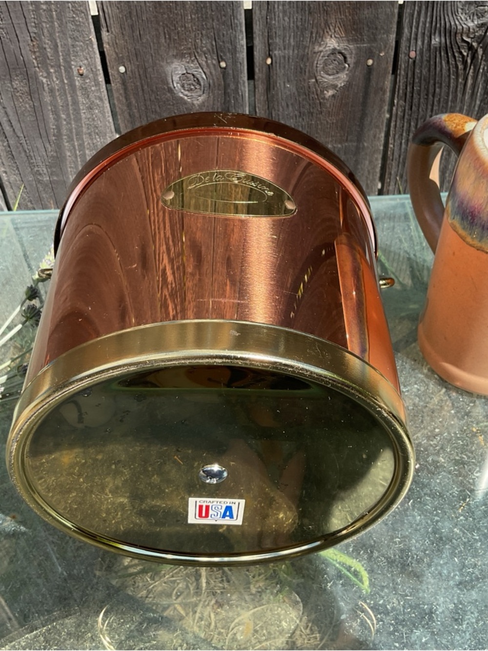 VTG 70s Copper & Brass Insulated Champagne ICE BUCKET De La Cuisine USA ATAPCO - Picture 12 of 15